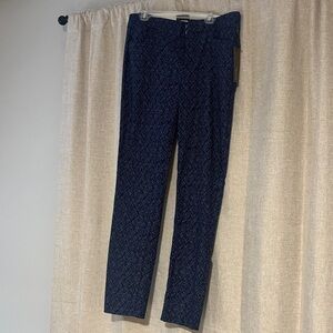 CROSBY by Mollie Burch Blue Patterned Ankle Pants